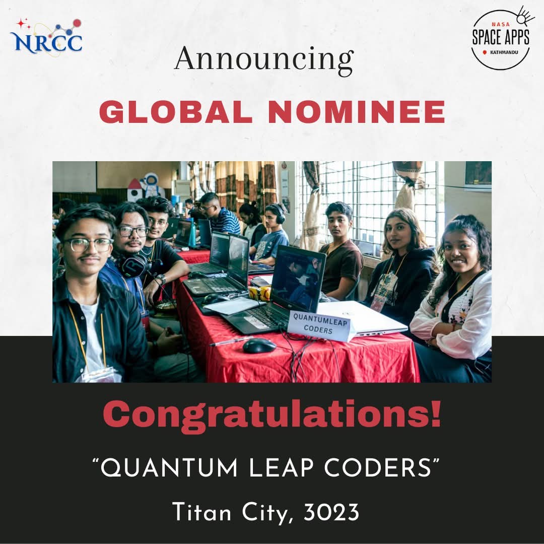 NASA Space Apps Challenge Global Nominee